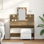 Masă de Toaletă cu sertar stejar artizanal 100 x 40 x 130 cm GartenMobel Dekor