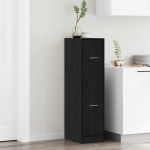 Cabinet de Apotecă Stejar negru 30 x 41 x 118 cm Lemn compozit GartenMobel Dekor
