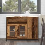 Bufet Lemn vechi 100 x 35 x 75 cm Lemn compozit GartenMobel Dekor