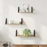 Set rafturi de perete 3 pcs stejar artizanal 37 x 12 x 13 cm GartenMobel Dekor
