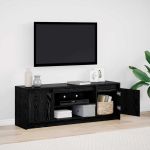 Cabinet TV Negru 139.5 x 34 x 50 cm Lemn compozit GartenMobel Dekor