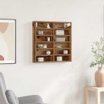 Cabinet de afișare Lemn Vechi 60 x 8.5 x 58 cm Lemn compozit GartenMobel Dekor