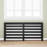 Capac pentru radiator Stejar Negru 175 x 20 x 82 cm GartenMobel Dekor