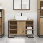 Dulap pentru Chiuvetă cu ușă Stejar Artizanal 91 x 35 x 60 cm GartenMobel Dekor