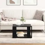 Masă de cafea Stejar negru 51.5 x 51.5 x 30 cm Lemn compozit GartenMobel Dekor