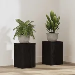 Suport pentru plante 2 pcs Stejar negru 20 x 20 x 30 cm GartenMobel Dekor