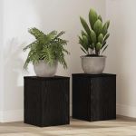 Suport pentru plante 2 pcs Stejar negru 25 x 25 x 35 cm GartenMobel Dekor