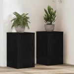 Suport pentru plante 2 pcs Stejar negru 30 x 30 x 50 cm GartenMobel Dekor