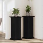 Suport pentru plante Stejar negru 33 x 33 x 80 cm Lemn compozit GartenMobel Dekor