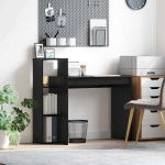 Birou cu raft Stejar negru 100 x 40 x 90 cm Lemn compozit GartenMobel Dekor