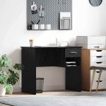 Birou cu sertar Stejar negru 90 x 49.5 x 75 cm Lemn compozit GartenMobel Dekor