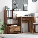 Dulap cu sertare cu roata Maro 55 x 45 x 33.5 cm Lemn compozit GartenMobel Dekor