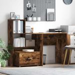 Dulap cu sertare cu roata Maro 55 x 45 x 33.5 cm Lemn compozit GartenMobel Dekor