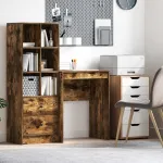 Birou Stejar afumat 60 x 40 x 76 cm Lemn compozit GartenMobel Dekor