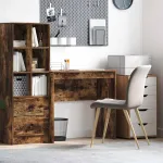 Birou Stejar afumat 80 x 40 x 76 cm Lemn compozit GartenMobel Dekor