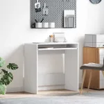 Birou cu raft cu depozitare Alb 77,5 x 43 x 79 cm Lemn compozit GartenMobel Dekor