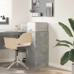 Bufet cu sertar Gri beton 38 x 34.5 x 75 cm Lemn compozit GartenMobel Dekor