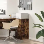 Bufet cu sertar Stejar afumat 38 x 34.5 x 75 cm Lemn compozit GartenMobel Dekor