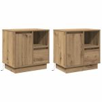 Dulap de noapte cu 2 pcs stejar artizanal 50 x 34.5 x 50 cm GartenMobel Dekor