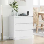 Dulap de noapte cu sertar Alb 71 x 34.5 x 75 cm Lemn compozit GartenMobel Dekor