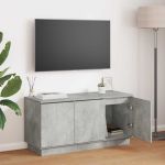 Cabinet TV cu LED Gri beton 100 x 38 x 49 cm Lemn compozit GartenMobel Dekor