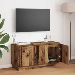 Cabinet TV cu LED Lemn Vechi 100 x 38 x 49 cm Lemn compozit GartenMobel Dekor