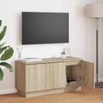 Cabinet TV cu LED Stejar sonoma 100 x 38 x 49 cm Lemn compozit GartenMobel Dekor