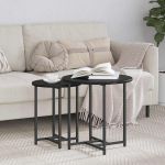 Set măsuțe laterale 2 pcs Stejar negru 50 x 50 x 50 cm GartenMobel Dekor