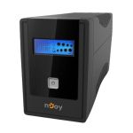 UPS Cadu 650, 600VA/360W Ecran LCD NJOY UPCMTLS665TCAAZ01B SafetyGuard Surveillance