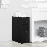 Dulap Îngust pentru Baie Stejar negru 80 x 18 x 60 cm GartenMobel Dekor