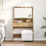 Masă de Machiaj cu sertar stejar artizanal 80 x 41 x 134.5 cm GartenMobel Dekor