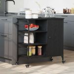 Troler de Bucătărie Stejar negru 87.5 x 38.5 x 84.5 cm GartenMobel Dekor