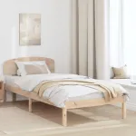 Cadru de pat cu headboard Maro 75 x 190 cm Lemn masiv de pin GartenMobel Dekor