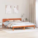 Cadru de pat cu headboard Maroniu cerat 180 x 200 cm GartenMobel Dekor