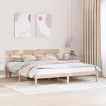 Cadru de pat cu headboard Maro 180 x 200 cm Lemn masiv de pin GartenMobel Dekor
