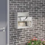 Cutie pentru colet Negru 44 x 35 x 59 cm Oțel inoxidabil GartenMobel Dekor