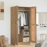 Dulap cu raft artisian oak 82.5 x 51.5 x 180 cm Lemn compozit GartenMobel Dekor