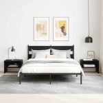 Dulap de noapte 2 pcs Stejar negru 40 x 40 x 30 cm GartenMobel Dekor