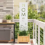 Ecran de intimitate pentru grădină Traforaj Alb 32 x 140 cm GartenMobel Dekor