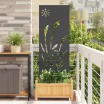 Ecran de intimitate pentru grădină Traforaj Negru 50 x 140 cm GartenMobel Dekor