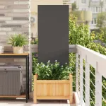 Ecran de intimitate pentru grădină Traforaj Negru 50 x 140 cm GartenMobel Dekor