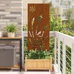 Ecran de intimitate pentru grădină Traforaj Ruginit 50 x 140 cm GartenMobel Dekor