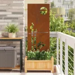 Panou Decorativ de Grădină Ruginit 50 x 140 cm GartenMobel Dekor