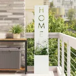 Ecran de intimitate pentru grădină Traforaj Alb 32 x 140 cm GartenMobel Dekor