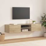 Cabinet TV cu raft Stejar sonoma 150 x 39 x 30 cm Lemn compozit GartenMobel Dekor