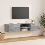Cabinet TV cu sertar sonoma gri 150 x 39 x 30 cm Lemn compozit GartenMobel Dekor
