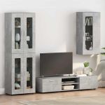 Cabinet suspendat Gri beton 55 x 29 x 100 cm Lemn compozit GartenMobel Dekor