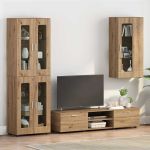 Cabinet suspendat cu raft stejar artizanal 55 x 29 x 100 cm GartenMobel Dekor