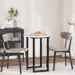 Placă de masă Alb 60 x 60 x 1.5 cm Lemn compozit GartenMobel Dekor