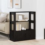 Bufet Stejar negru 30 x 80 x 90 cm Lemn compozit GartenMobel Dekor